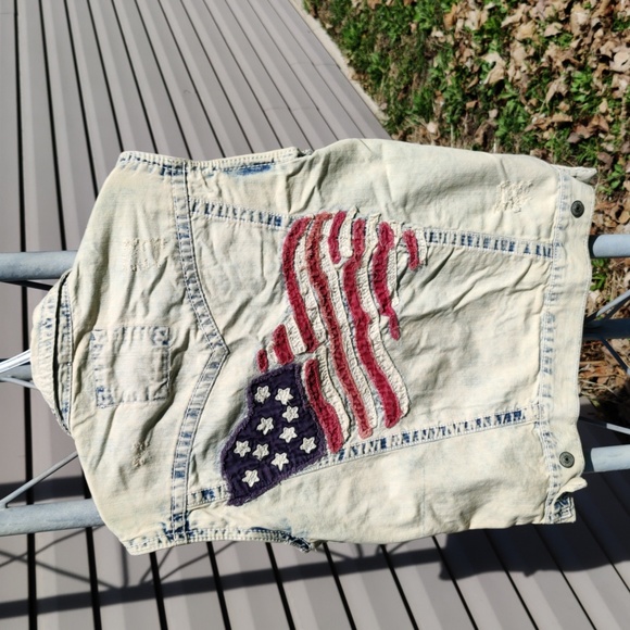 Smoke and Rise Pride Nation size m jean vest - Picture 2 of 7